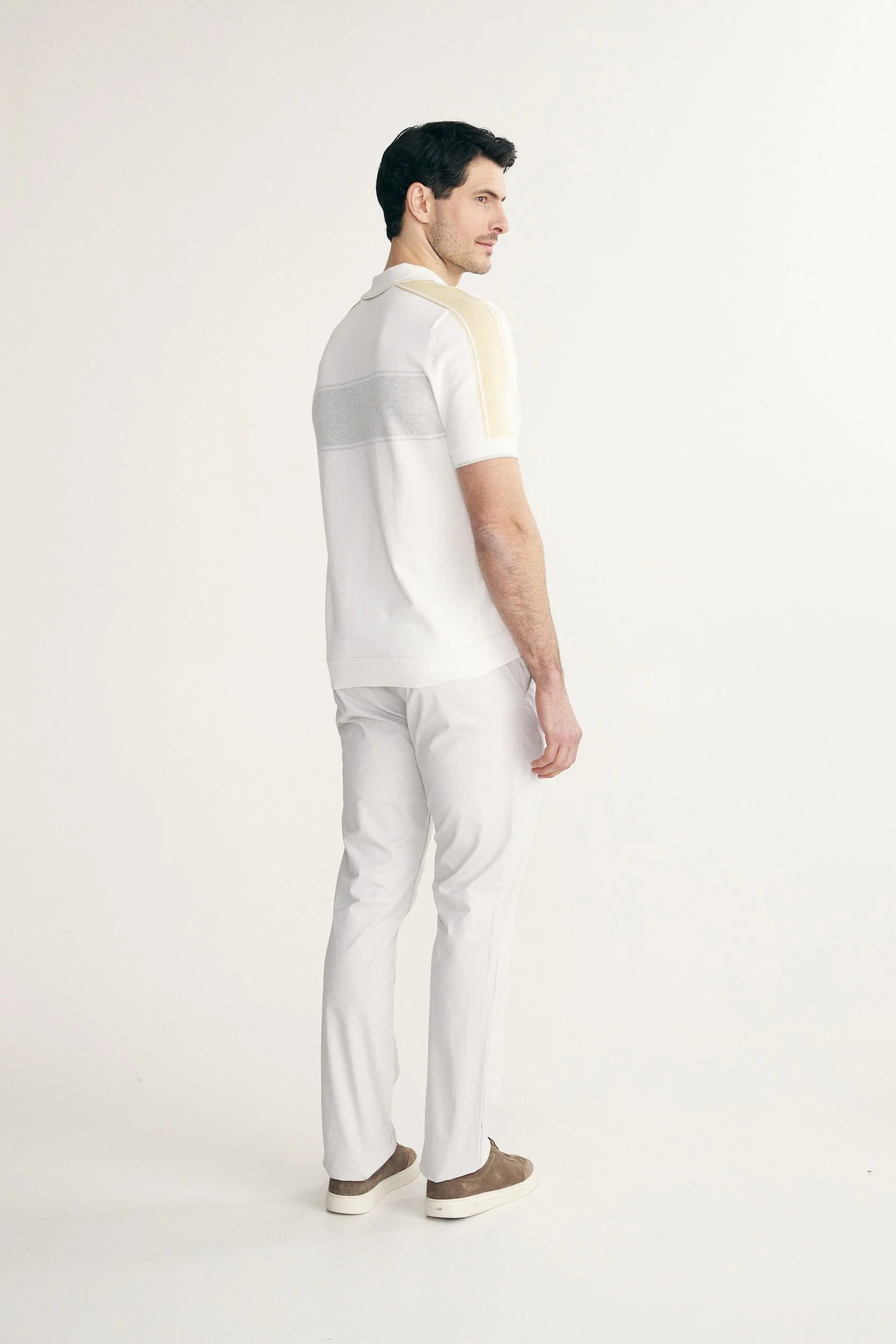 Color block knitted polo - Image 2