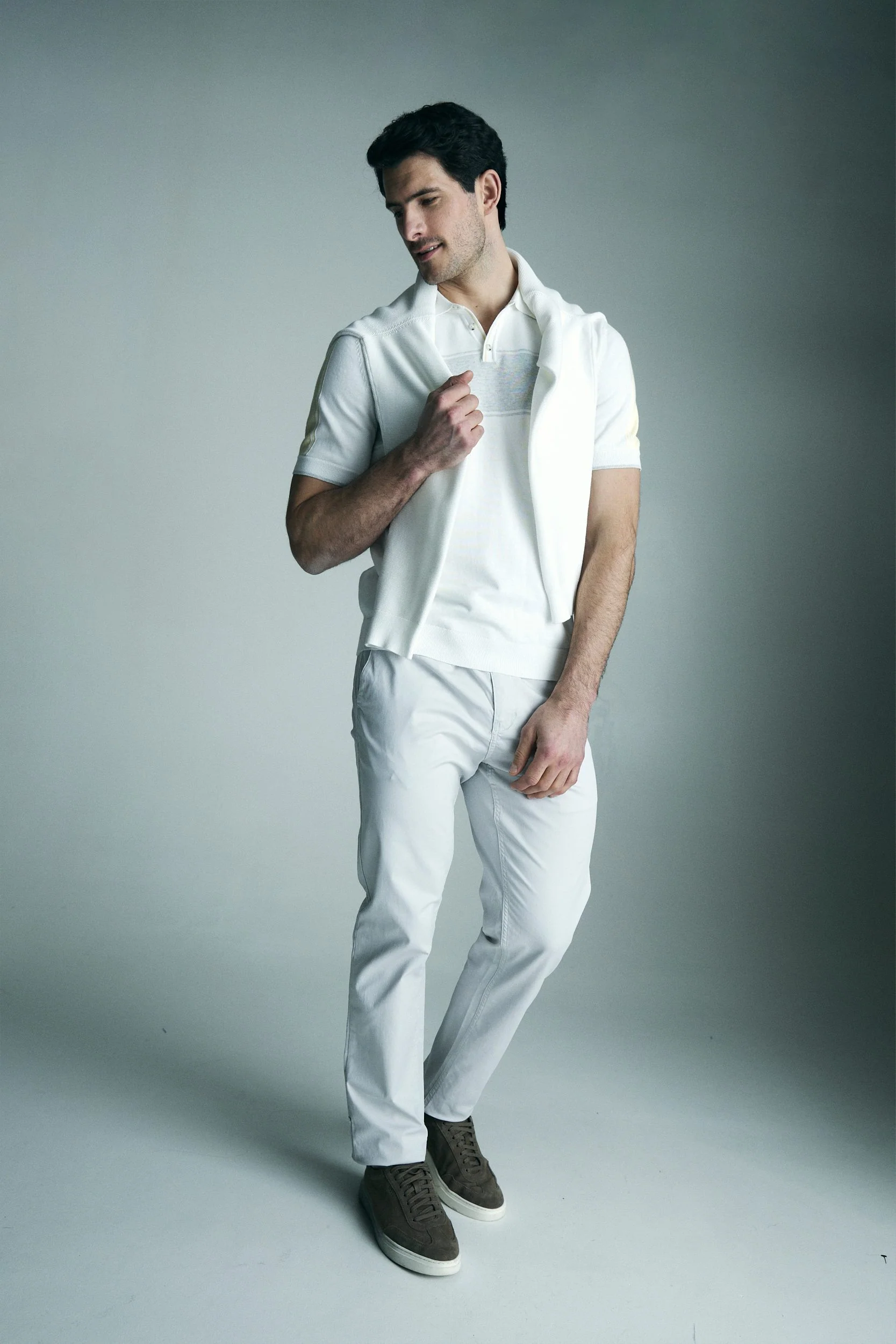 Color block knitted polo - Image 4