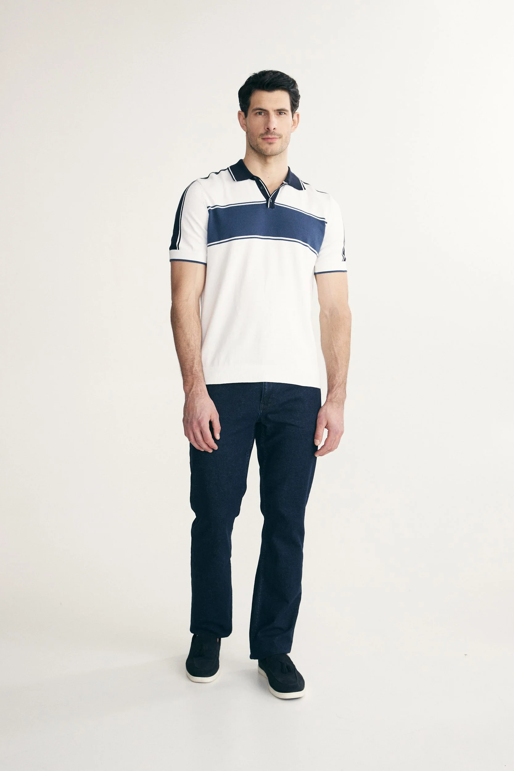 Color block knitted polo - Image 7