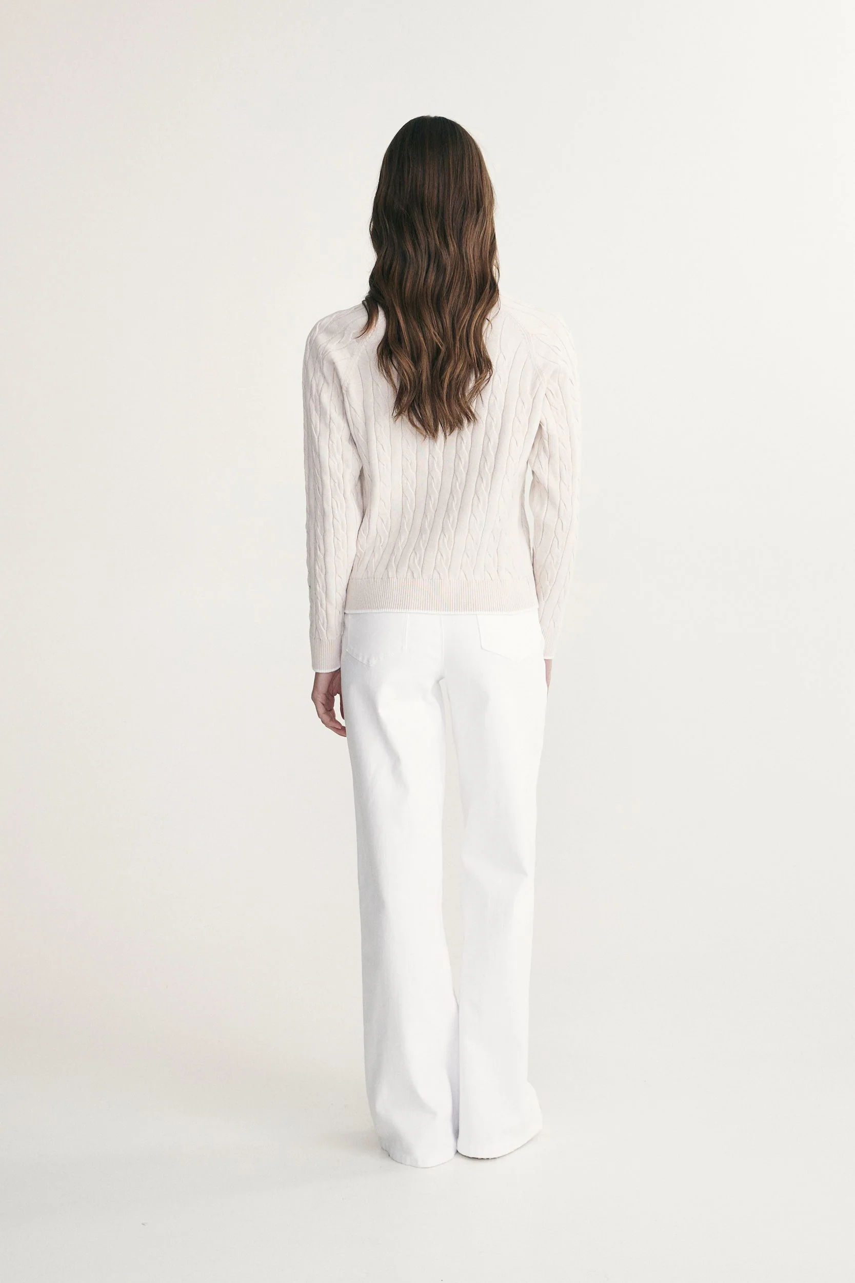 Crew neck cables sweater - Image 3