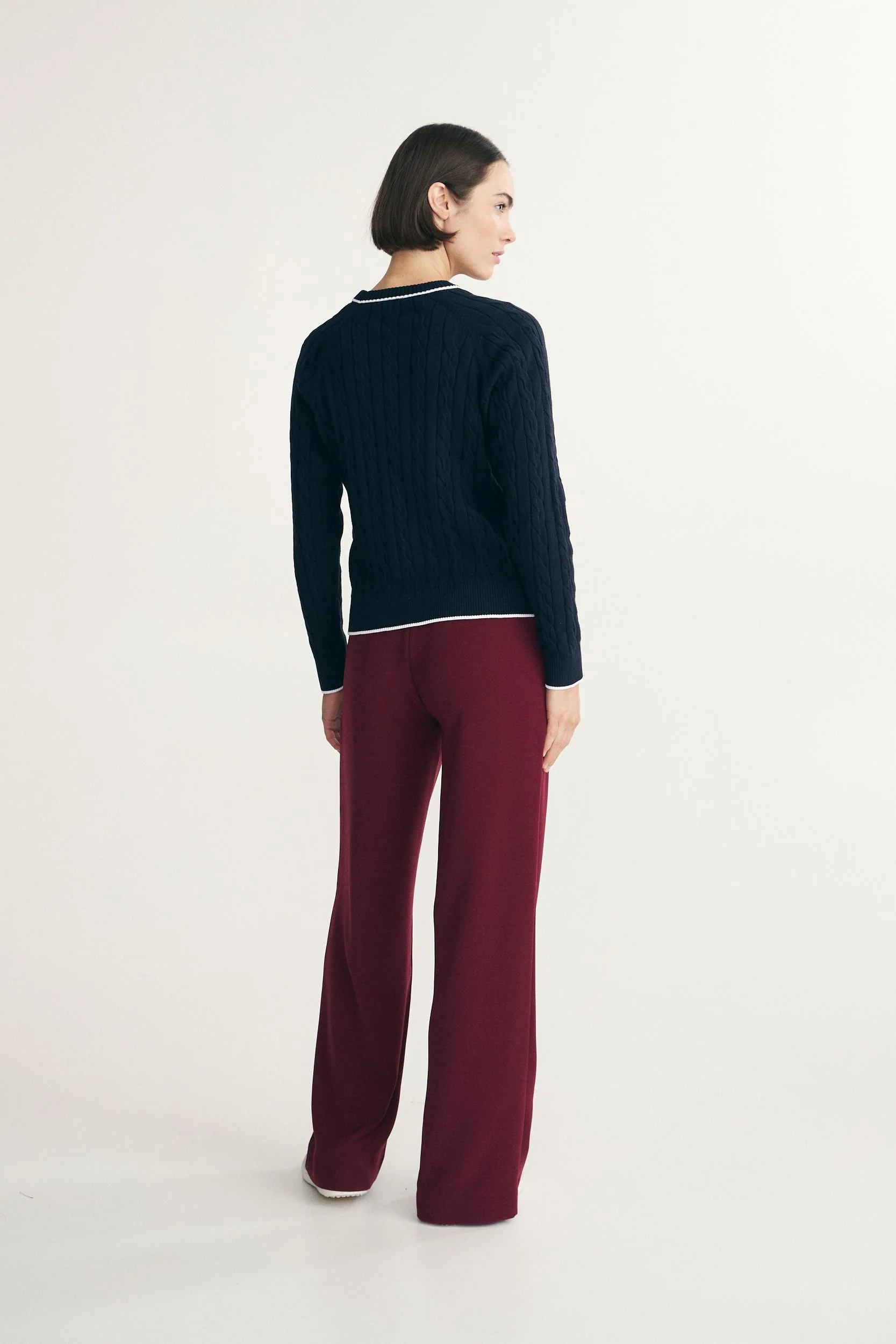 Crew neck cables sweater - Image 8