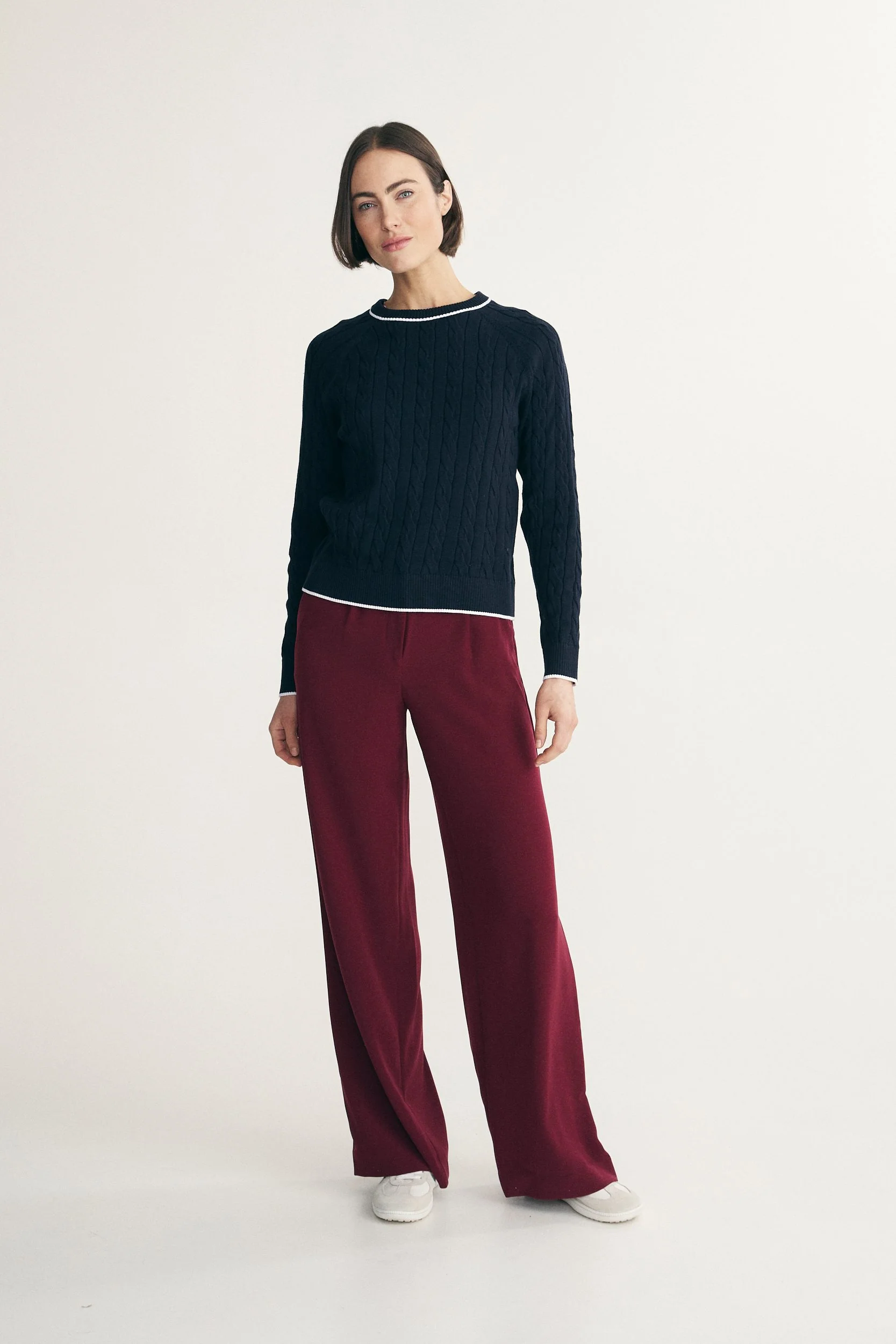 Crew neck cables sweater - Image 9