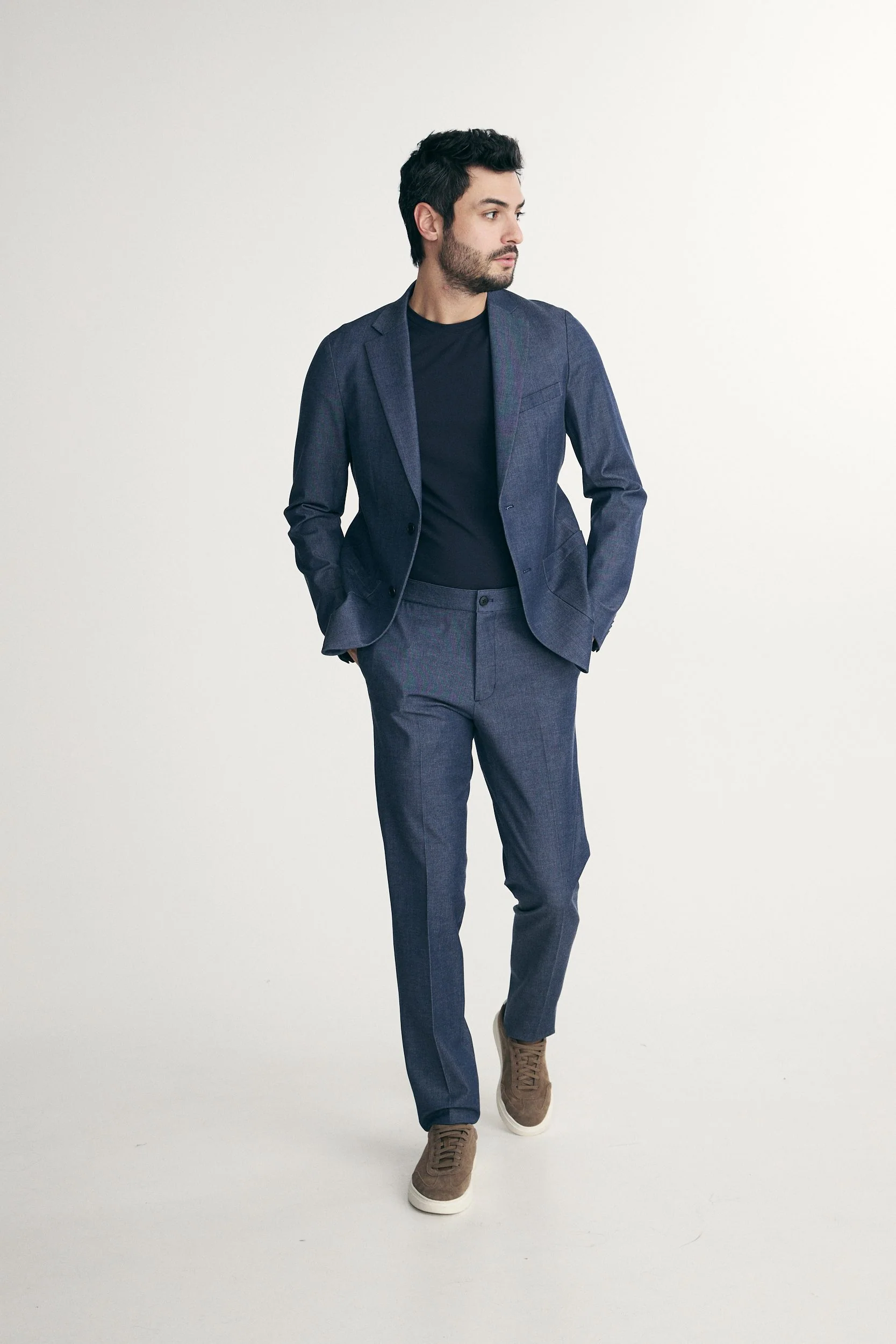 Denim-look Extra-fitted jacket - Image 3