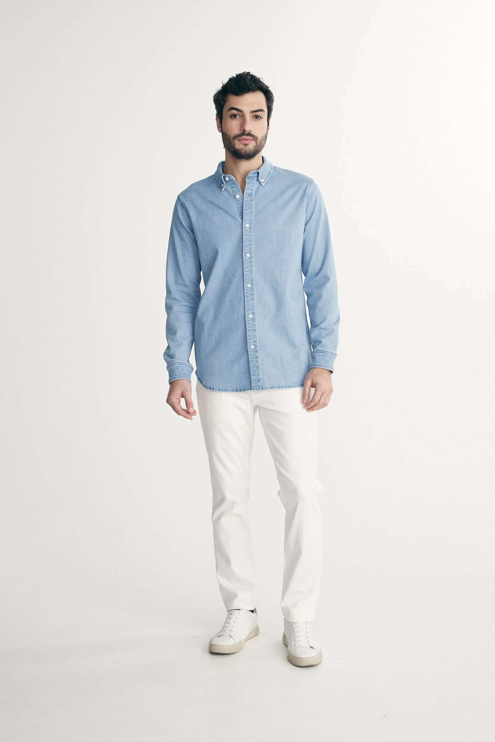Fitted denim shirt - Image 3
