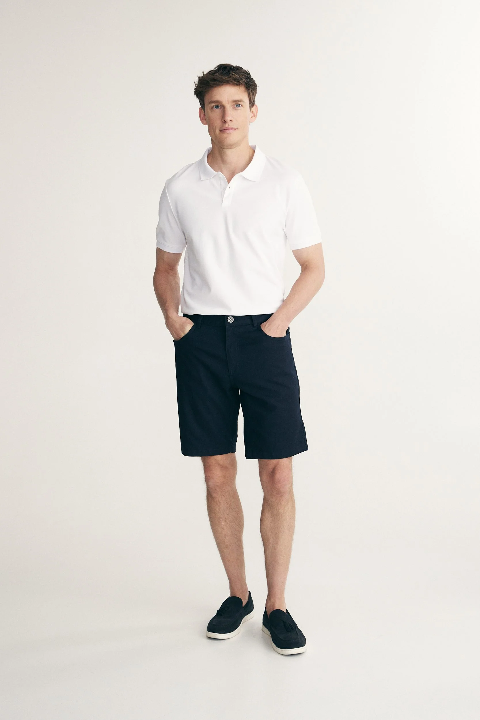 Textured slim fit bermuda - Image 7