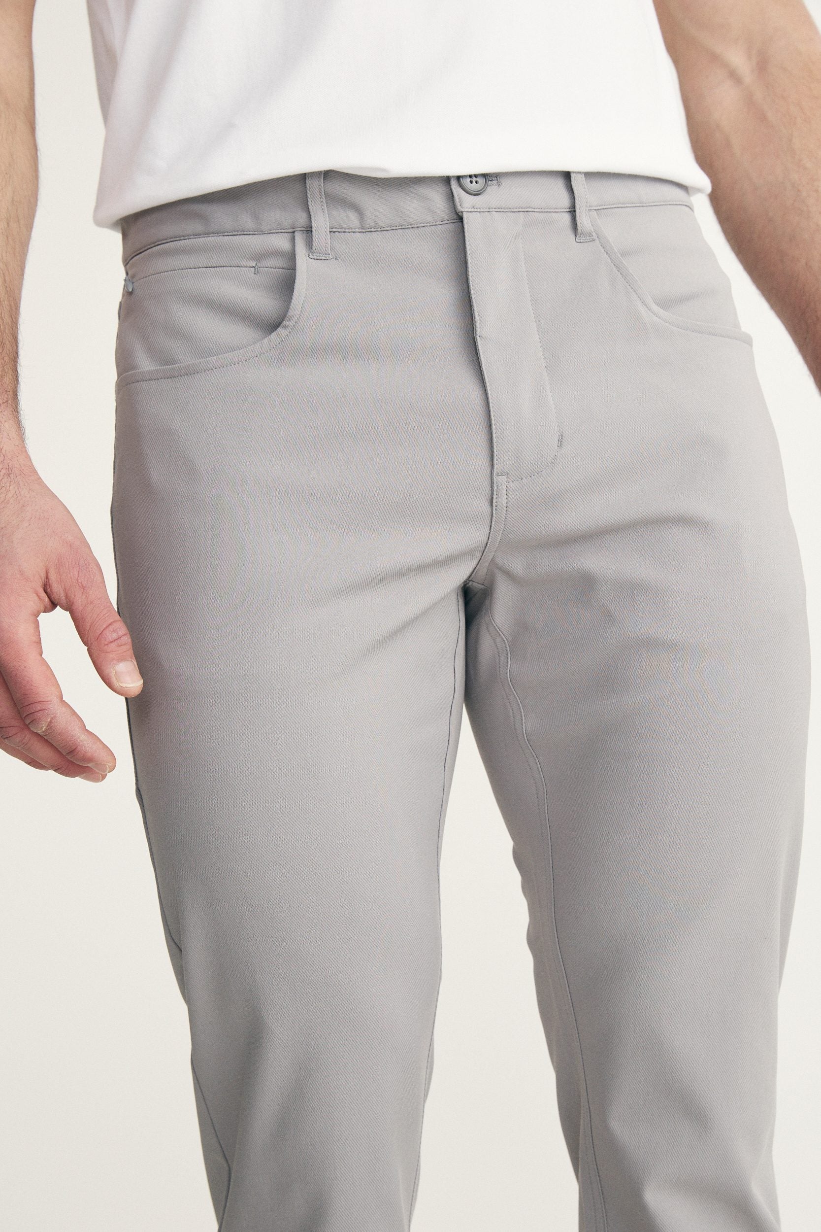 Five pockets textured slim fit pant - Image 3