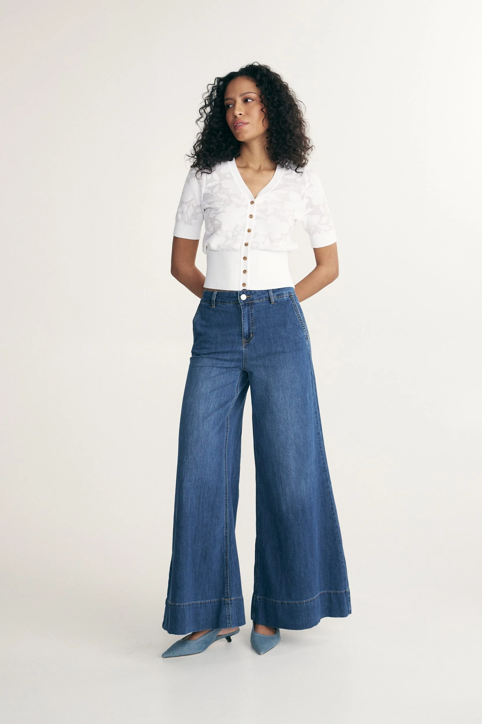 High waist extra wide leg jeans - Image 2