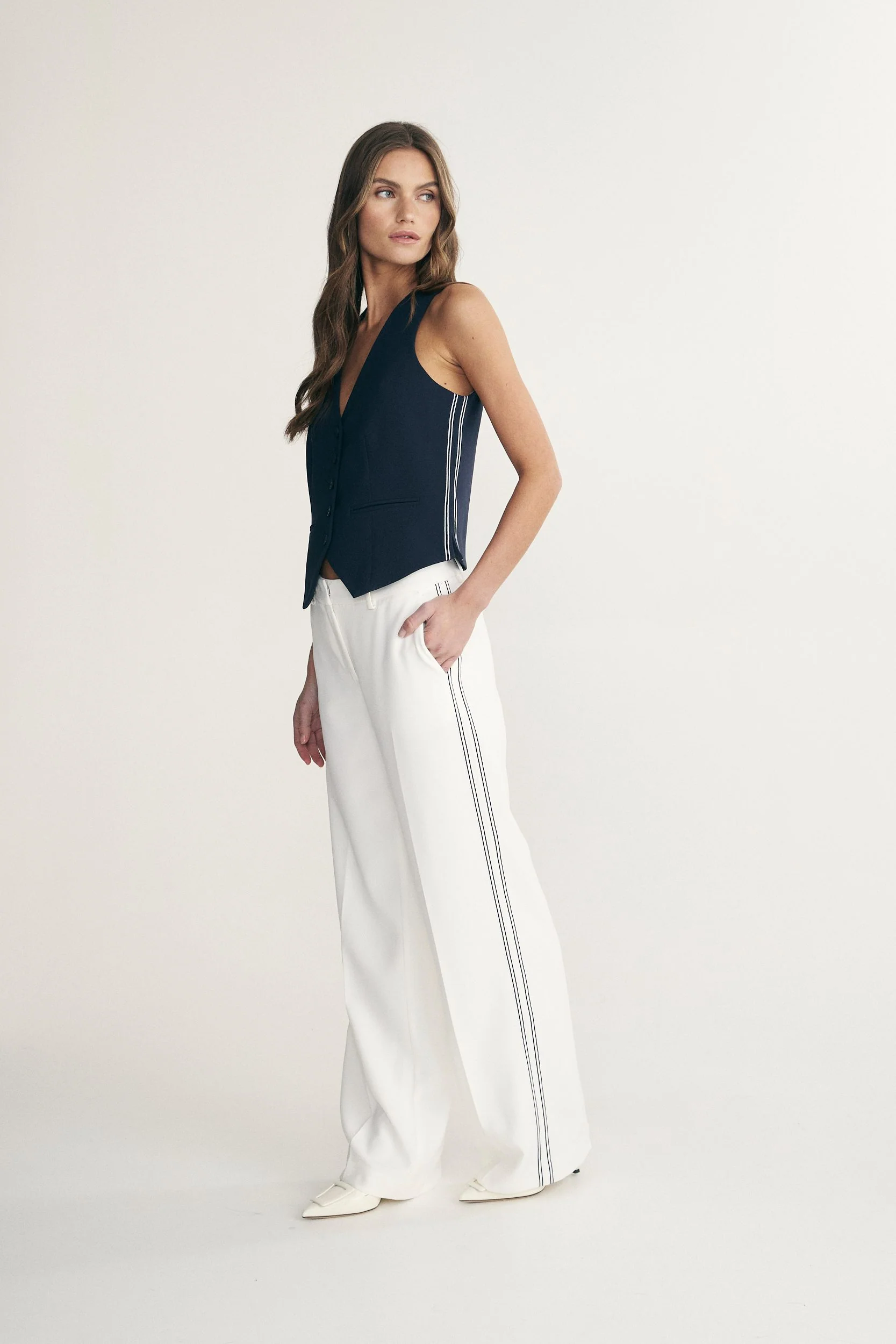 High waist pant with ribbon - Image 2