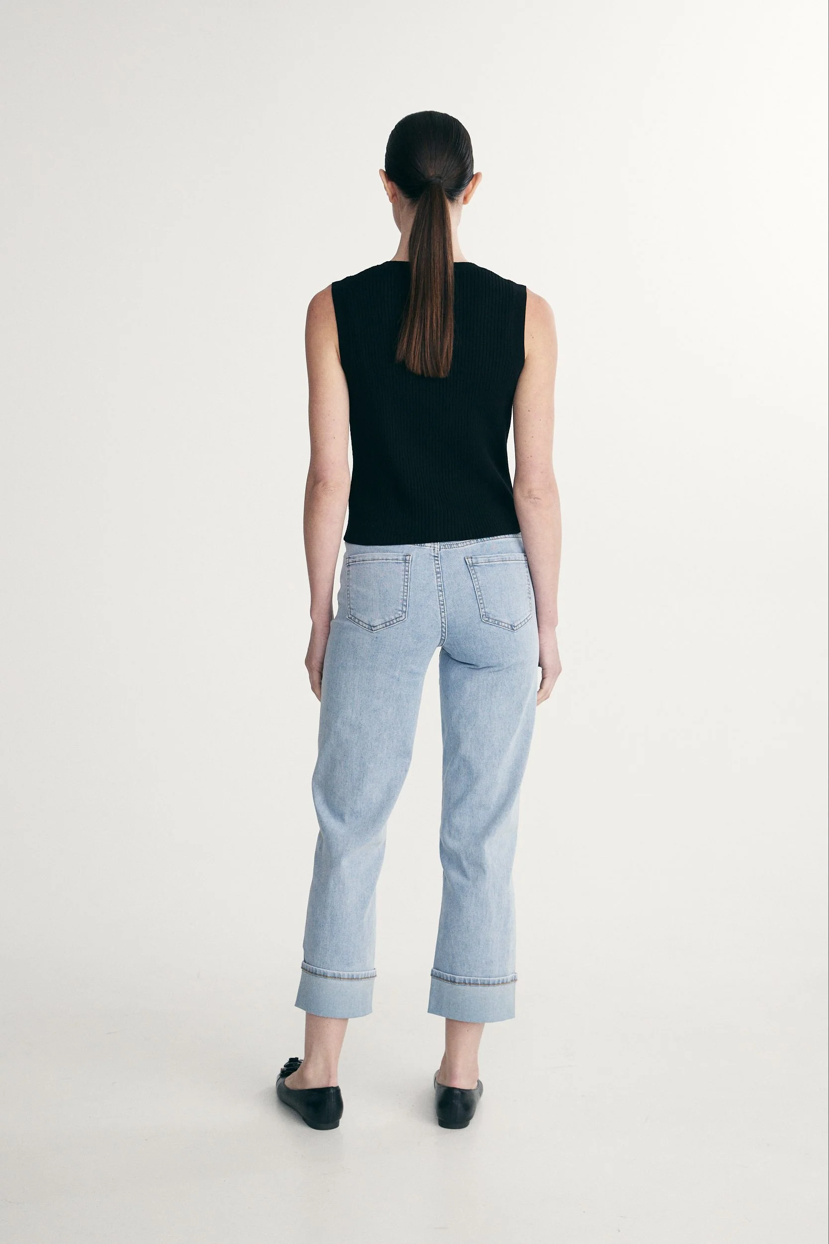 Jeans with large cuff - Image 2