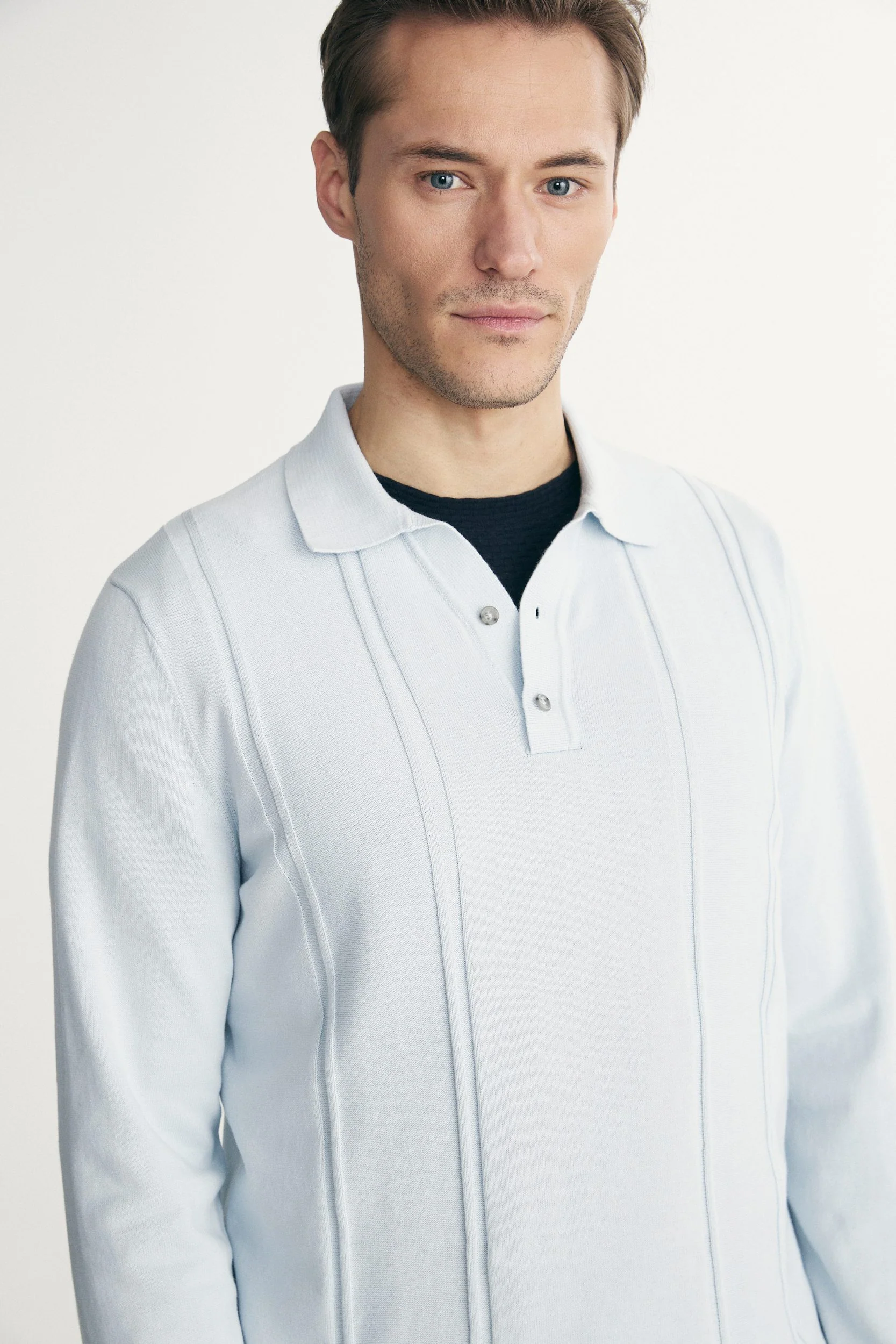 Knit striped polo - Image 5