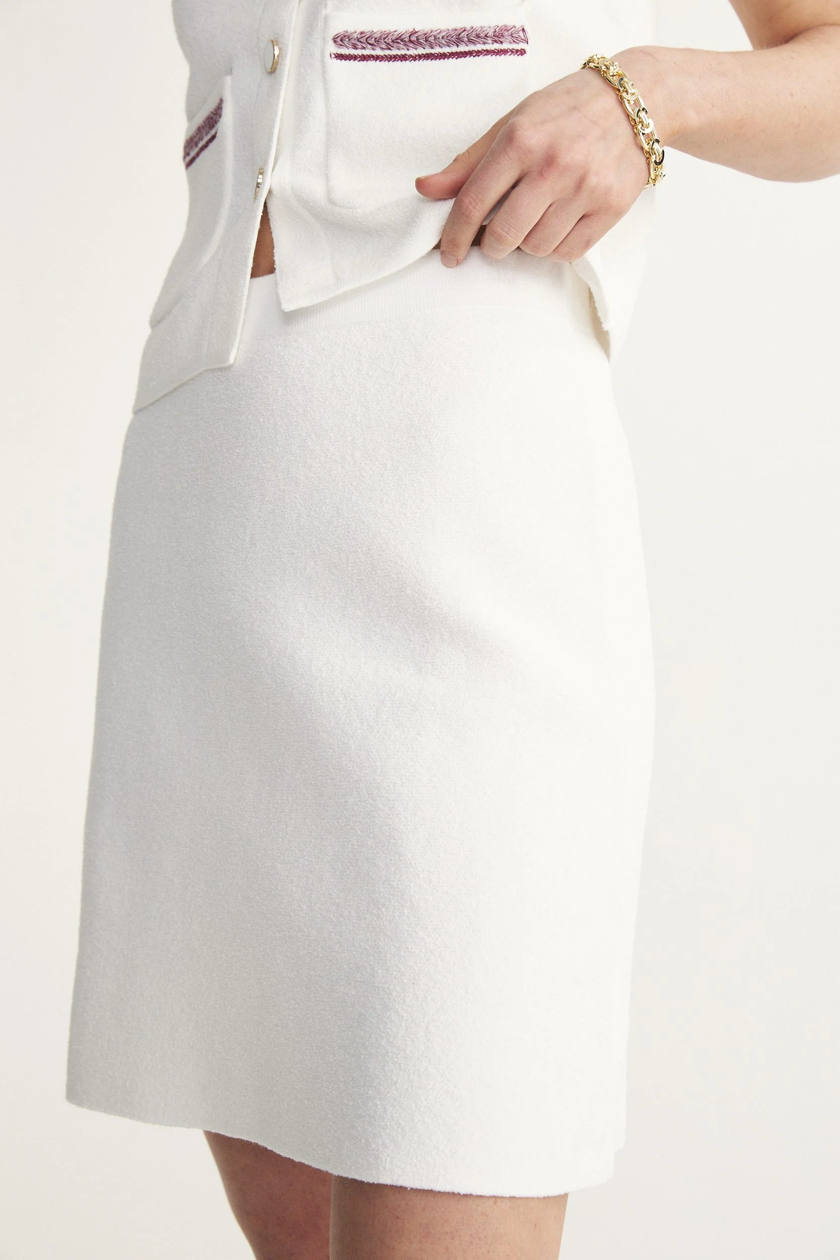 Knitted A-line skirt - Image 3