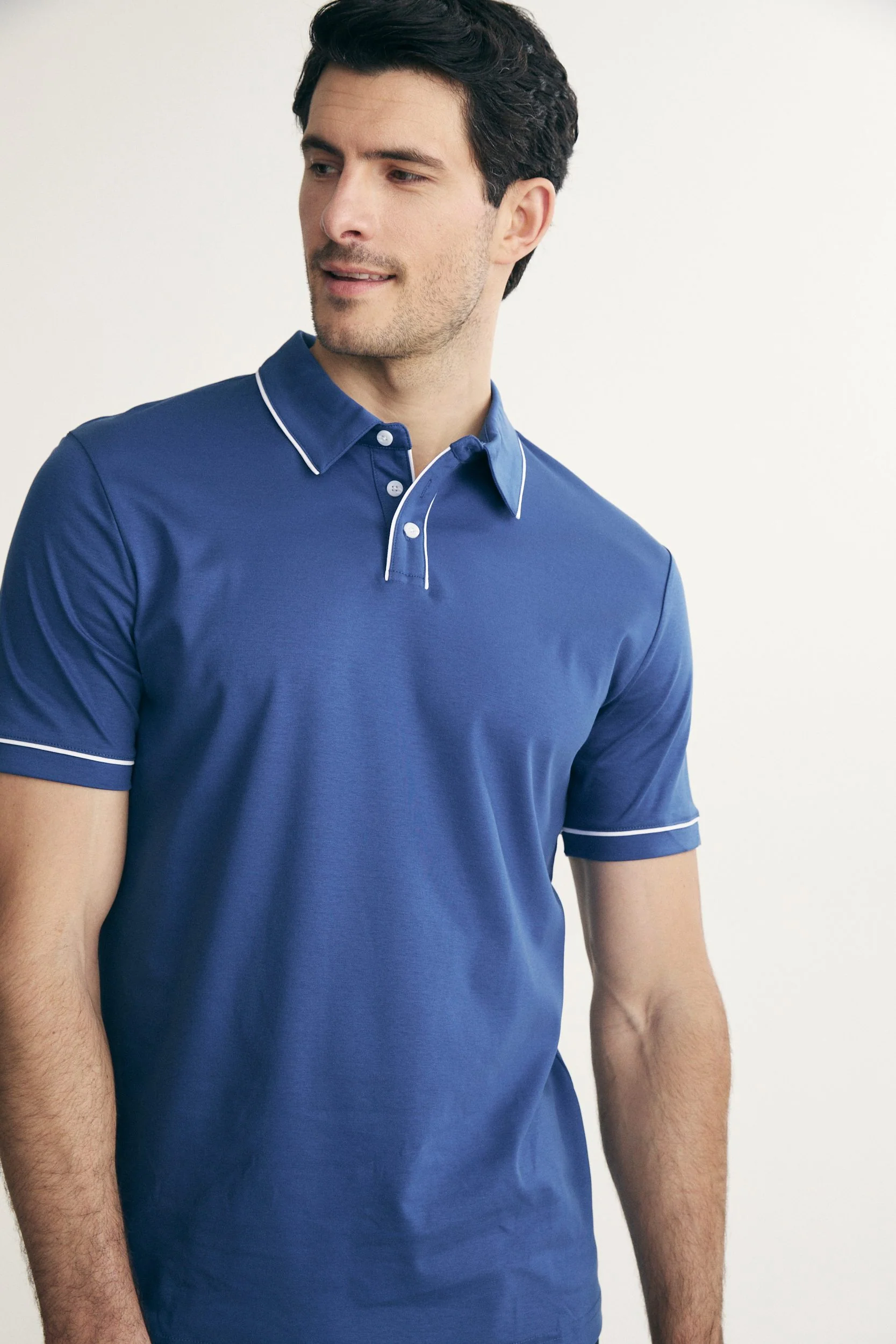 Mercerized cotton polo