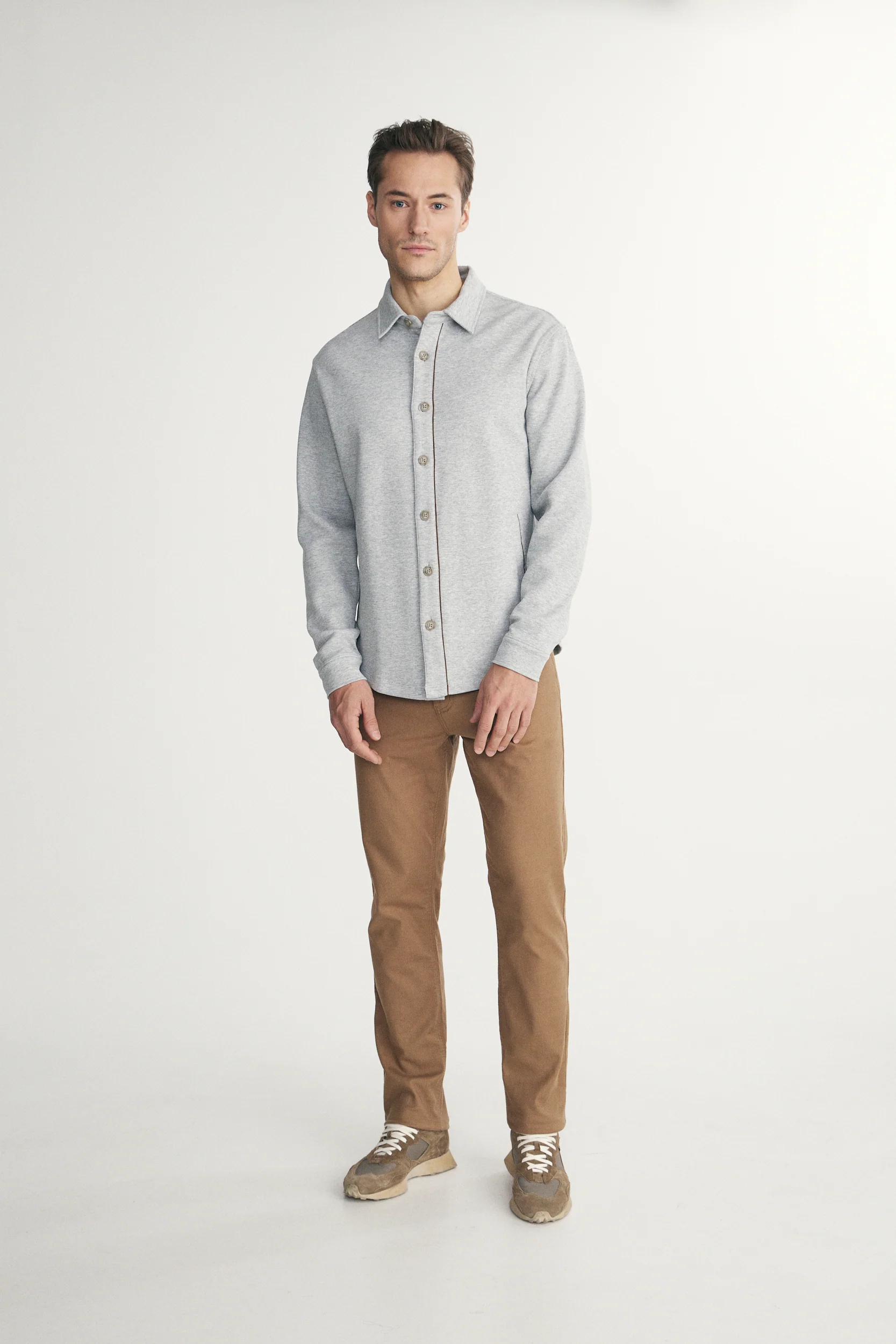 Overshirt with faux suede details - Image 3