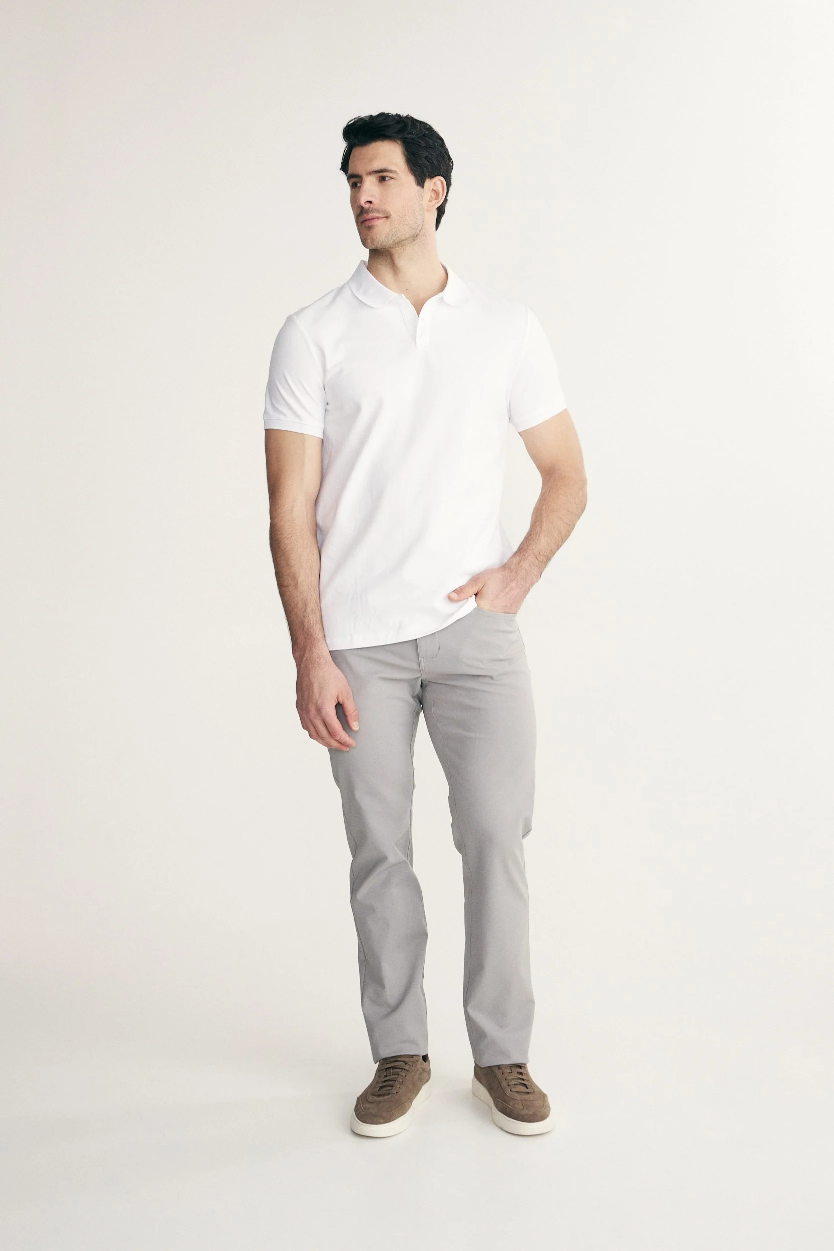 Polo with rib collar - Image 3