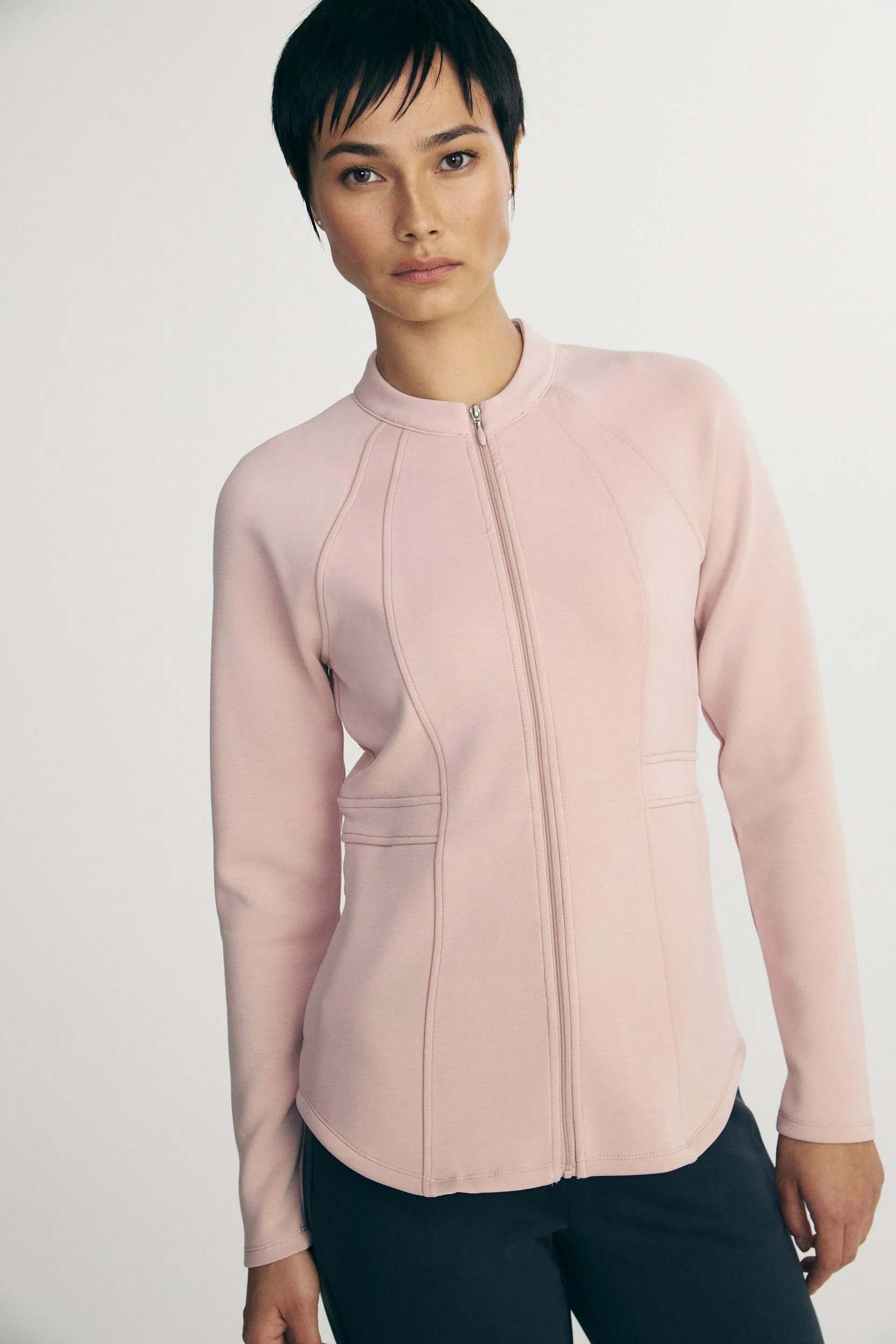 Ponte zip up cardigan