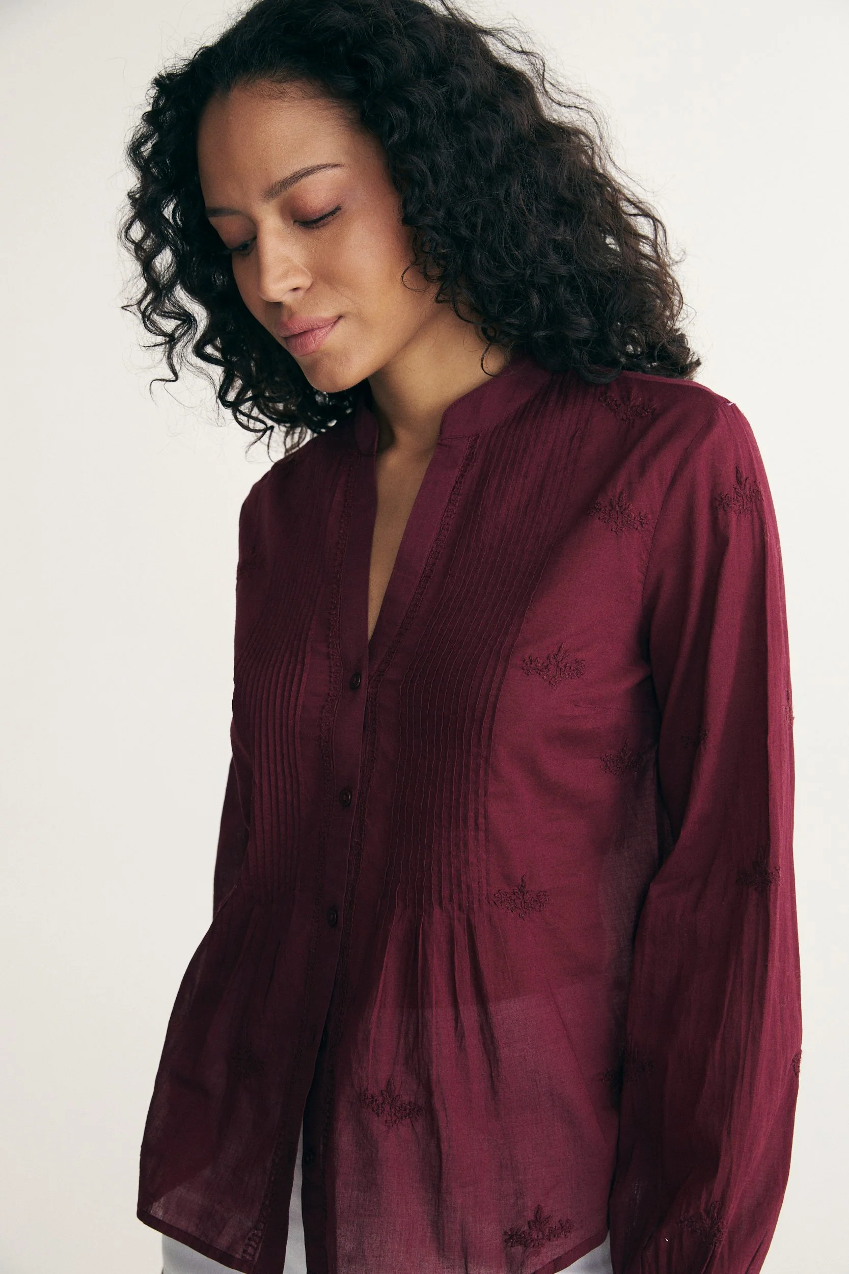 Puffy sleeve shirt with embrodery - Image 4
