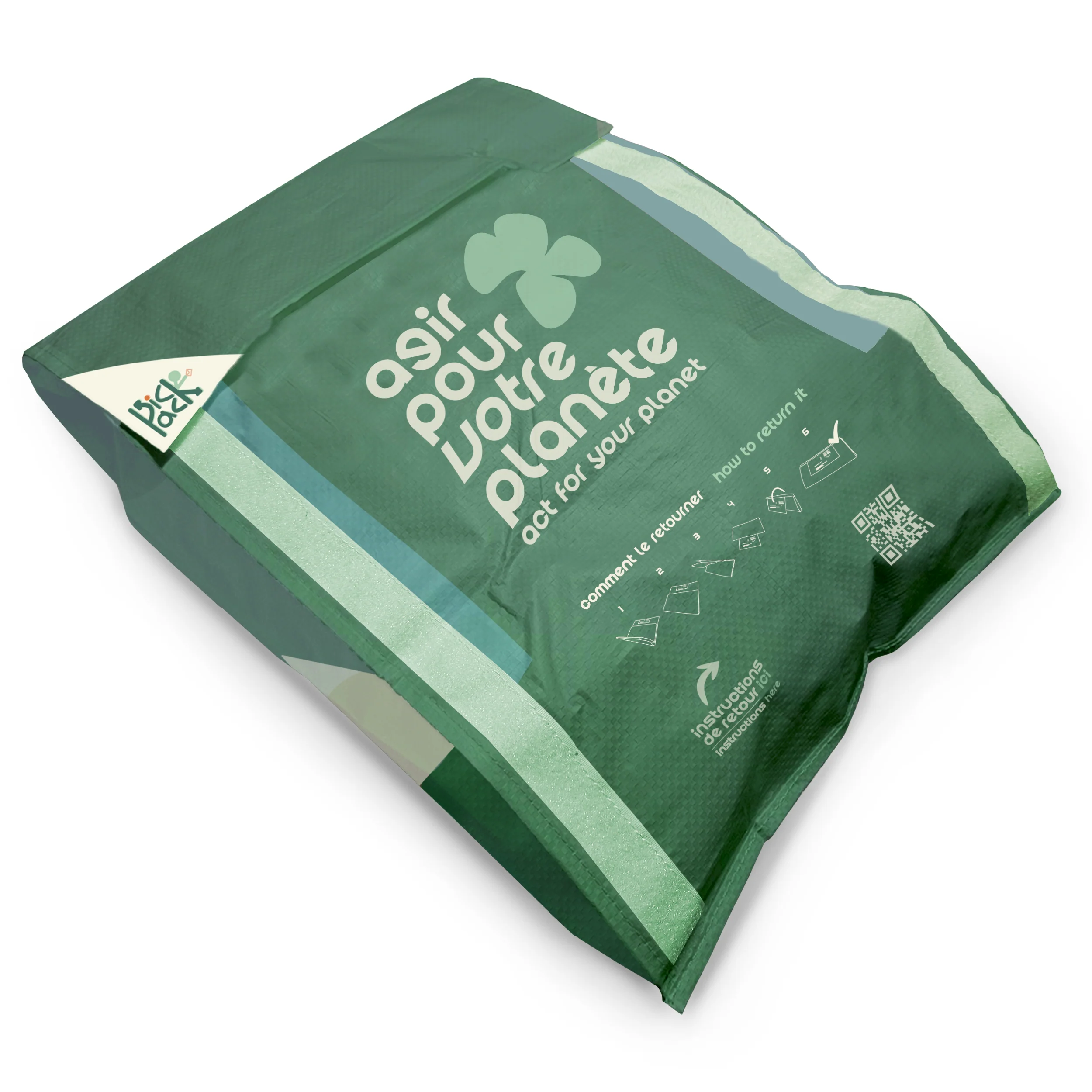 PickPack 💚 Reusable shipping bag – Free return or personal use