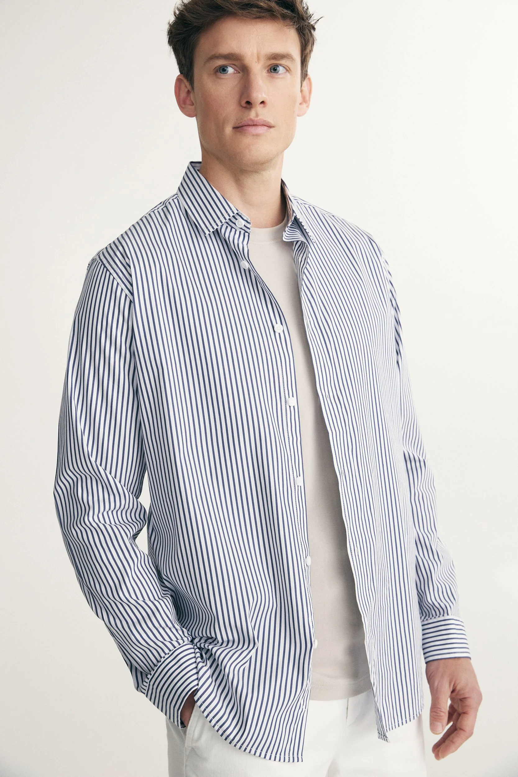 Semi-fitted striped shirt - Image 4