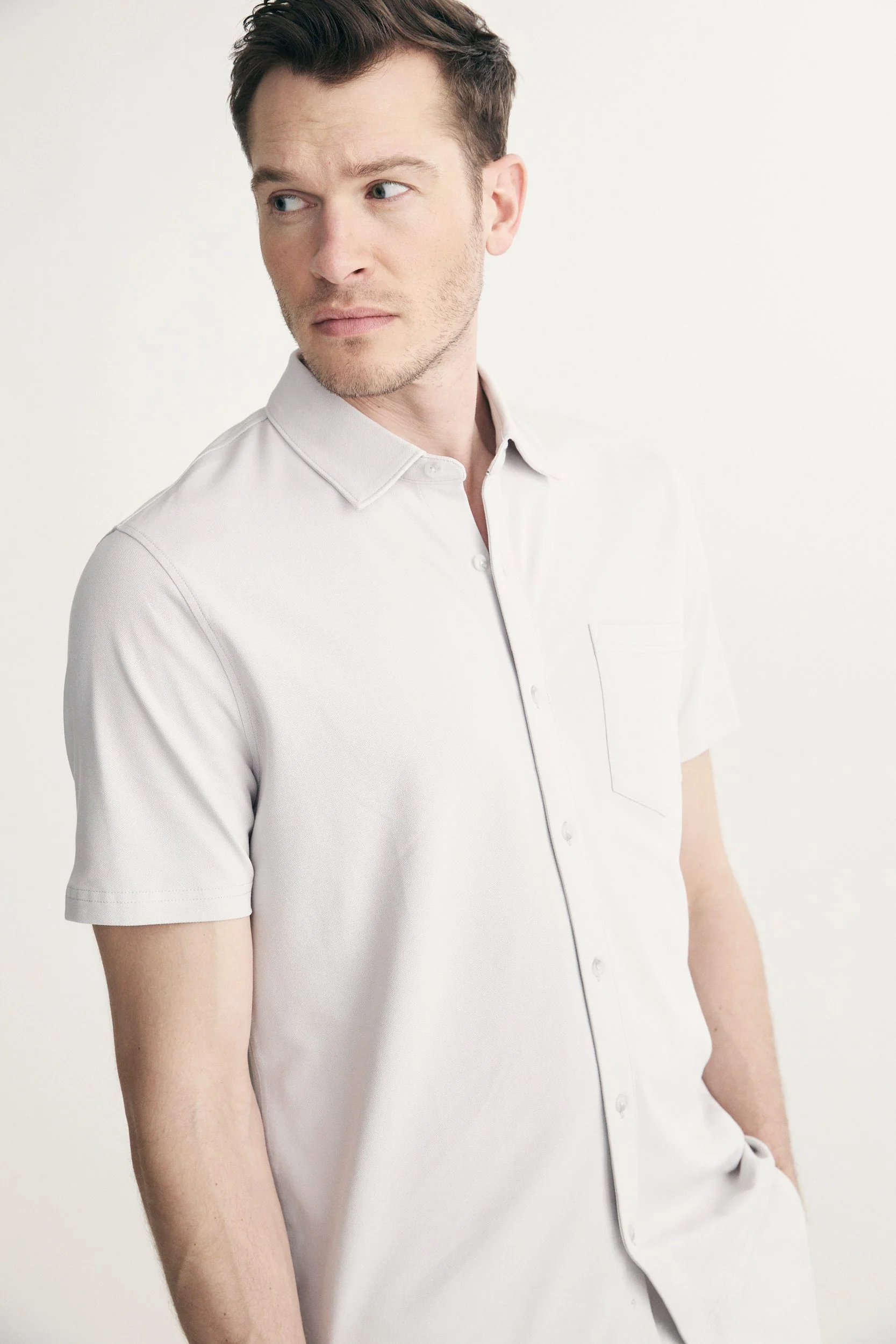 Short sleeves pique shirt - Image 2