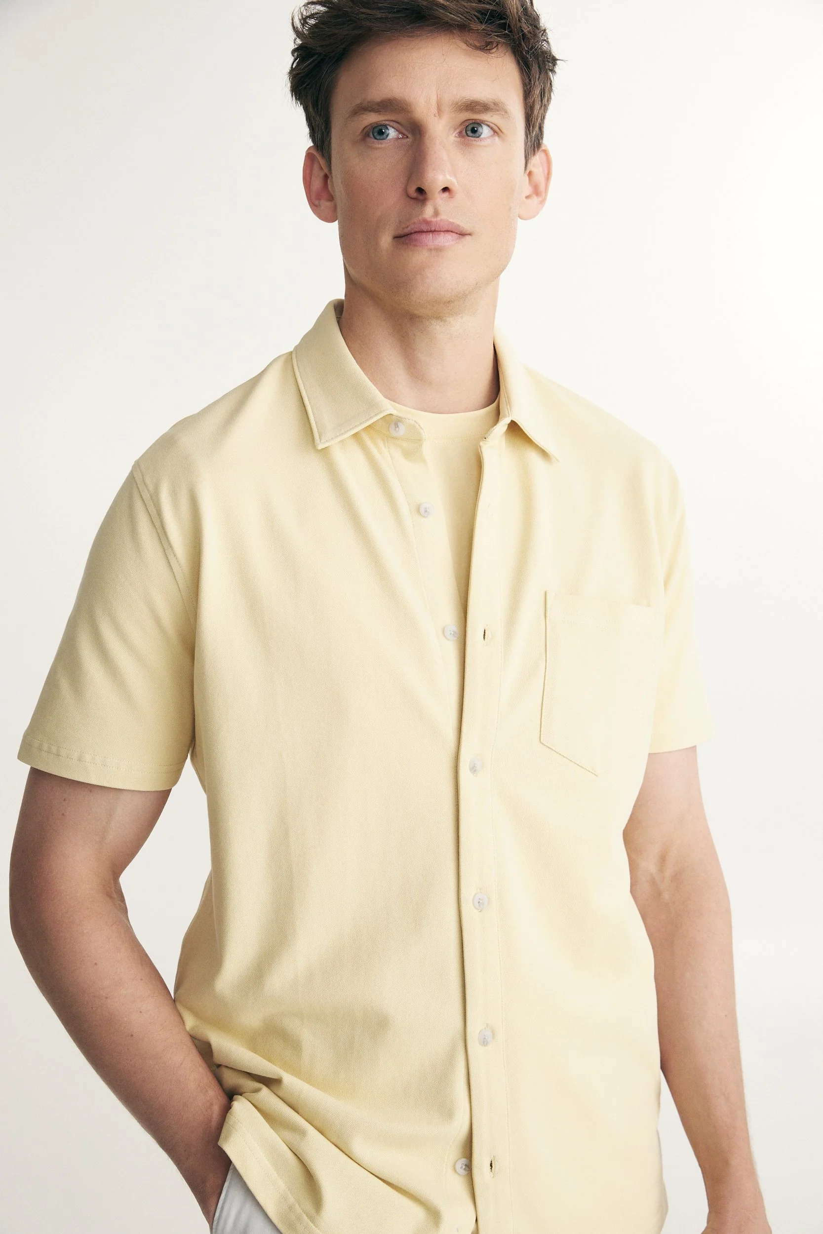 Short sleeves pique shirt - Image 7