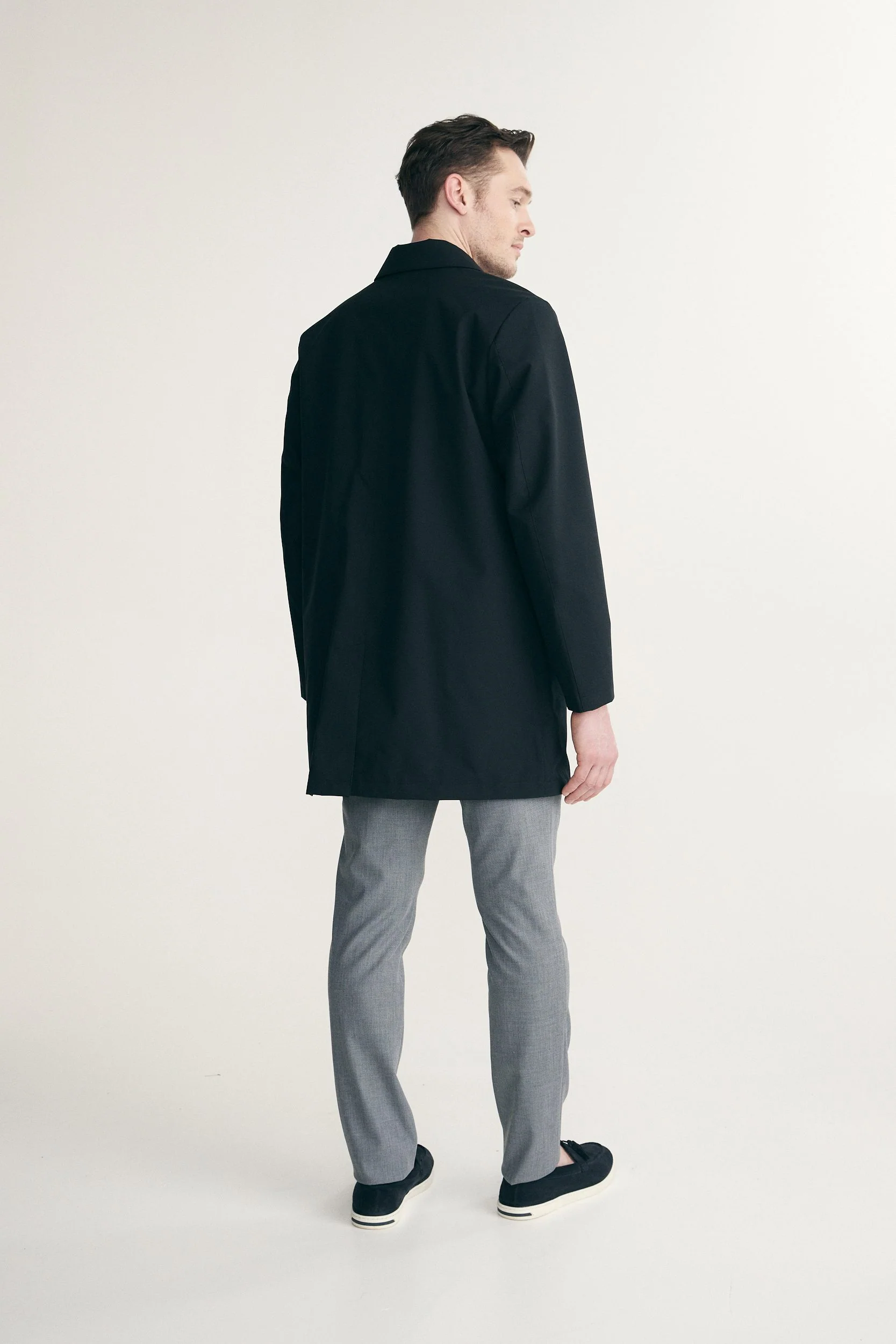 Solid colour trench coat - Image 2