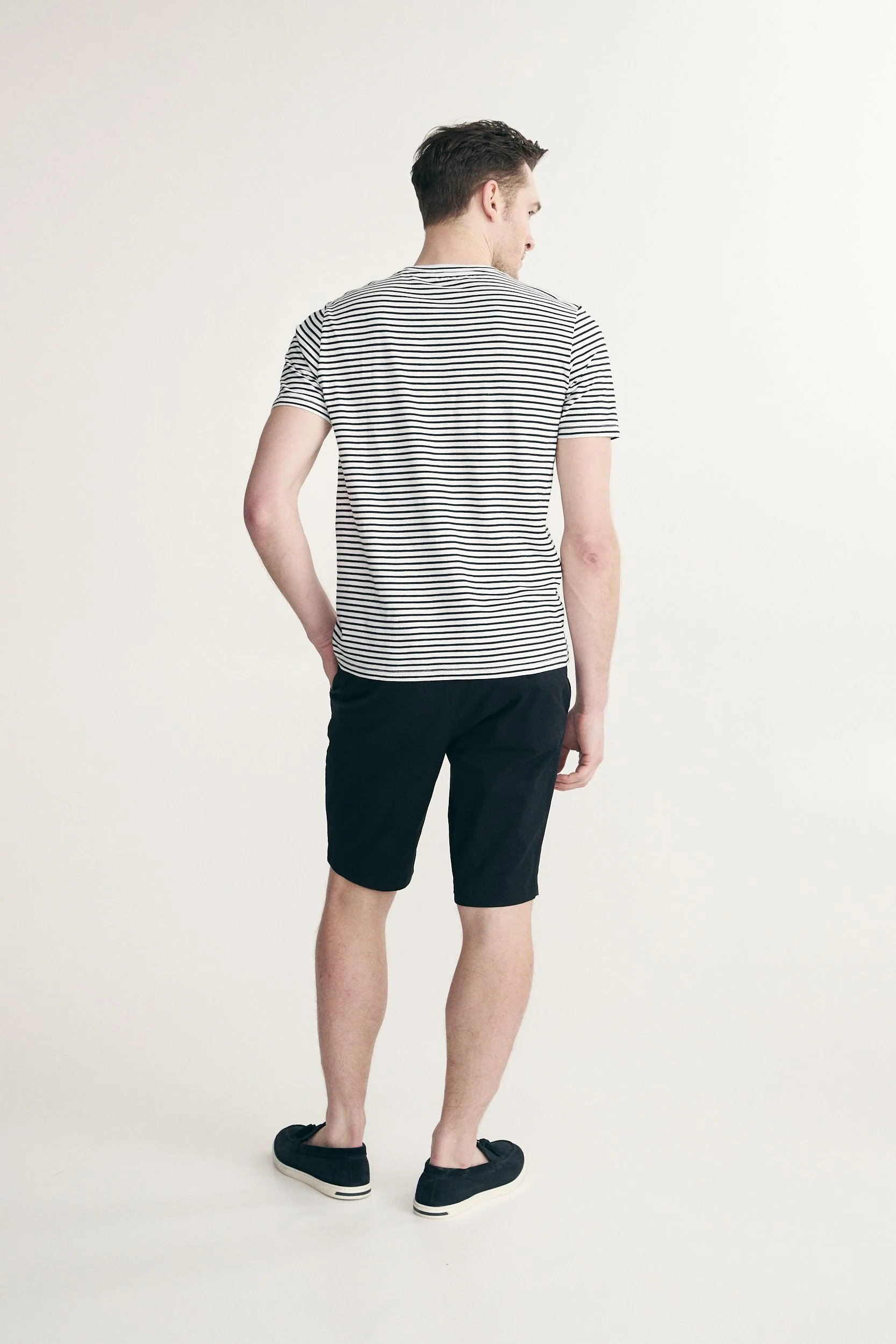 Striped t-shirt with applied pocket - Image 2