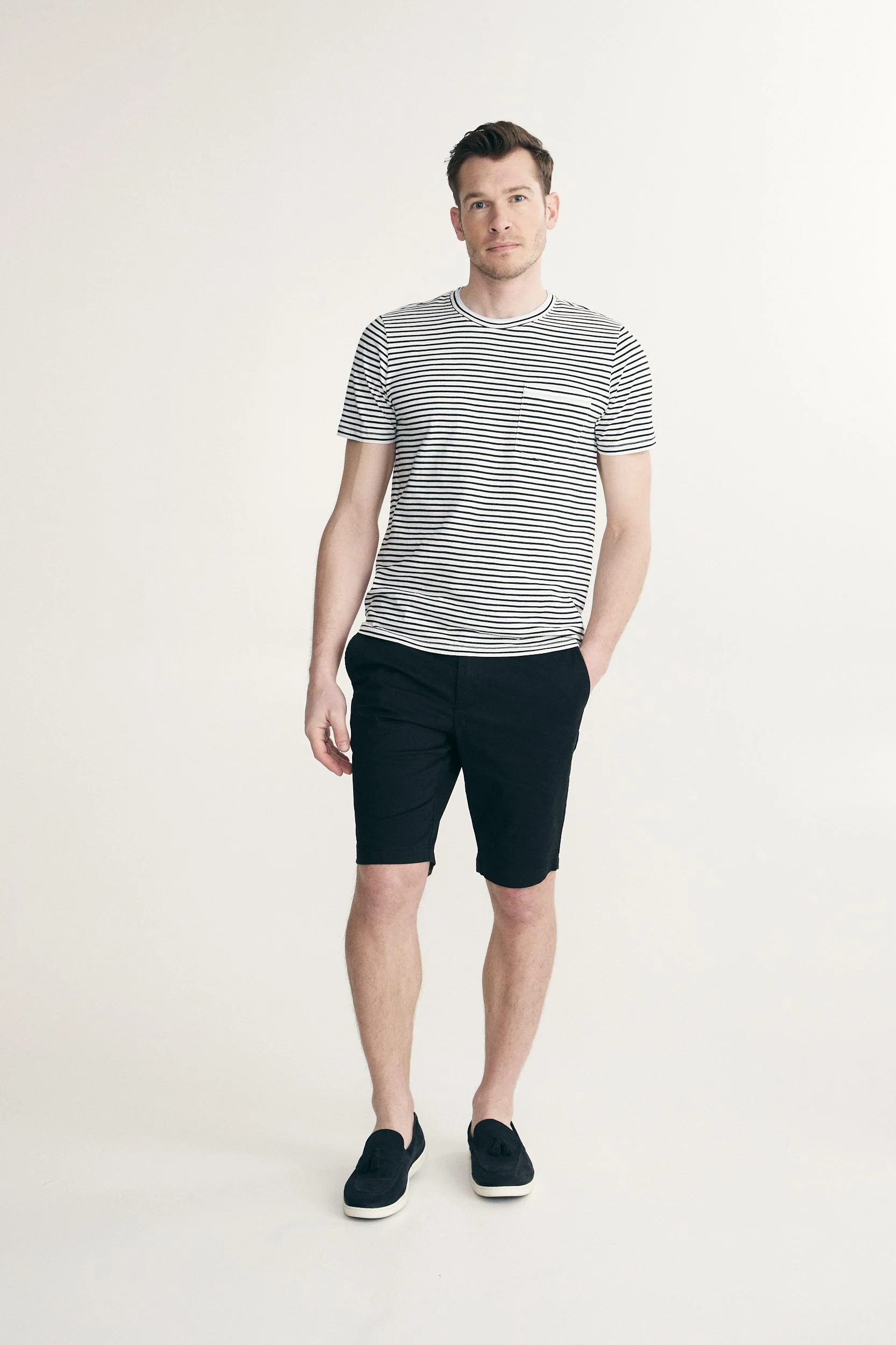 Striped t-shirt with applied pocket - Image 3