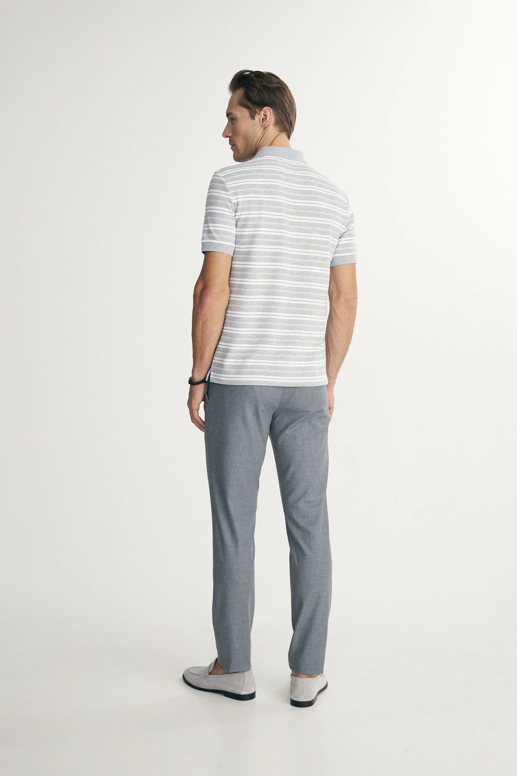 Textured striped polo - Image 2