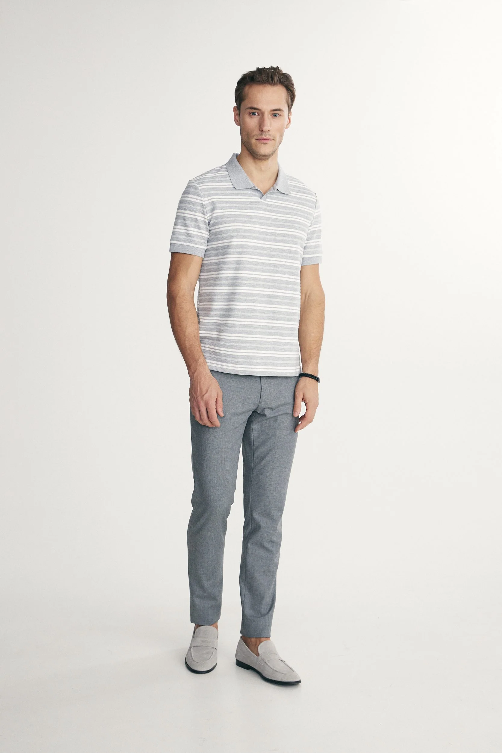 Textured striped polo - Image 3