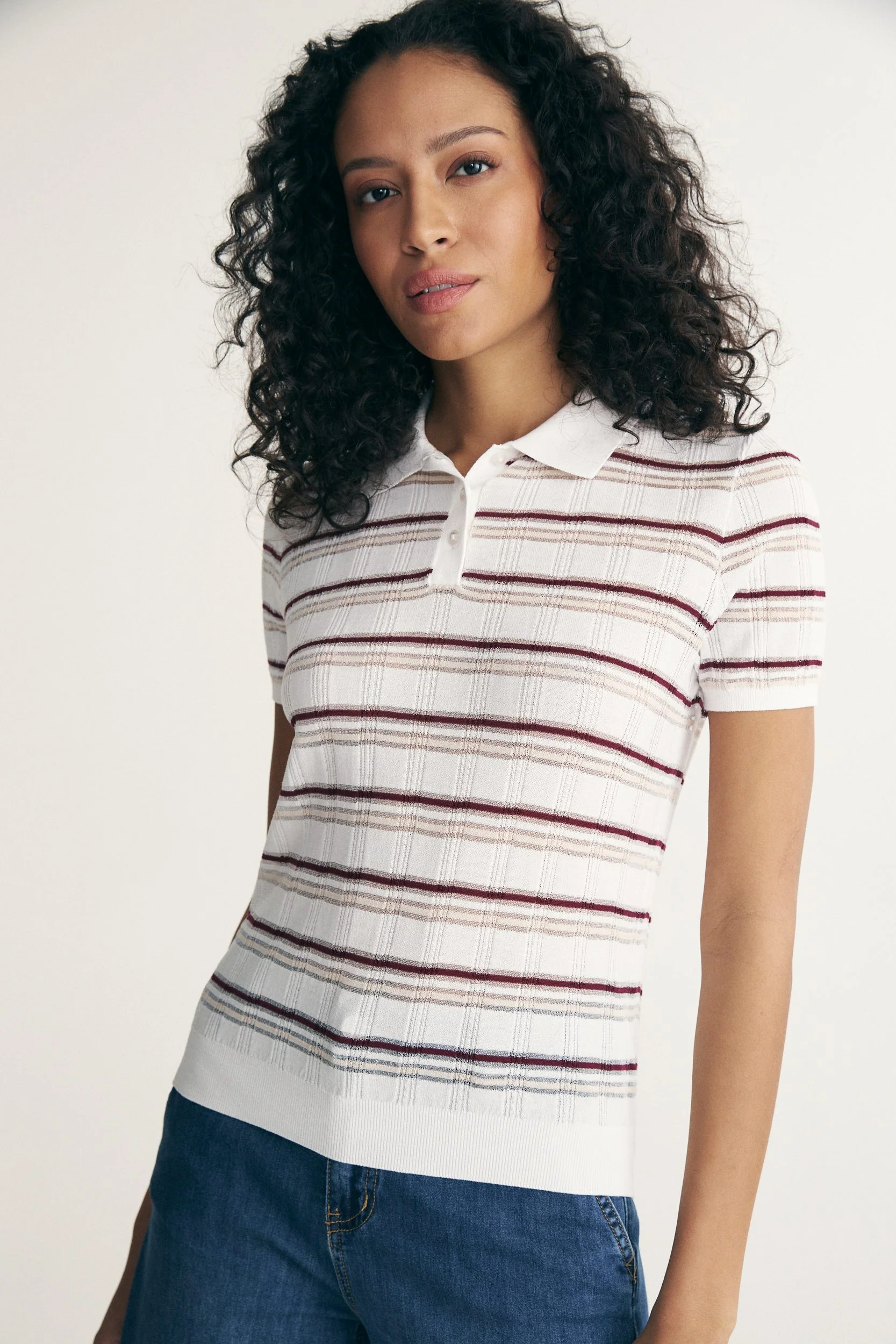 Textured stripes polo - Image 3