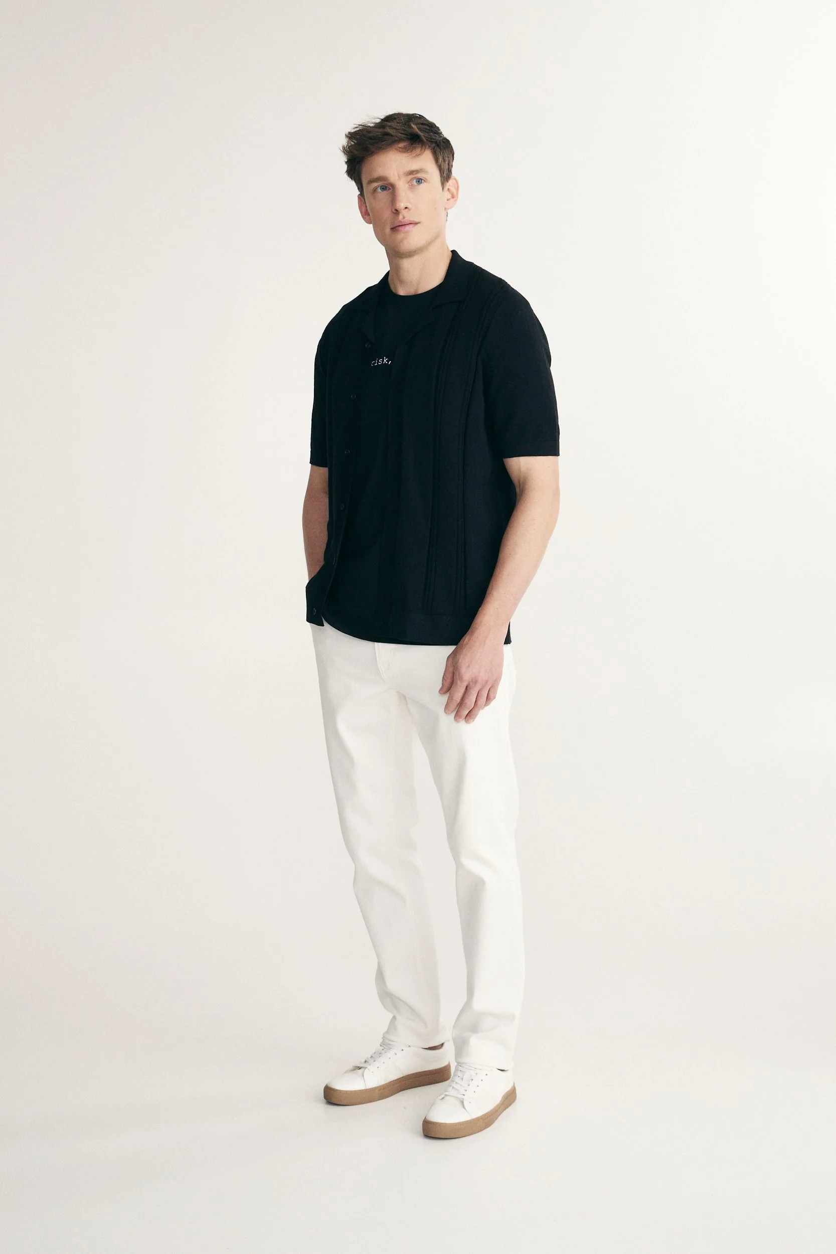 Textured vertical stripes knitted shirt - Image 6