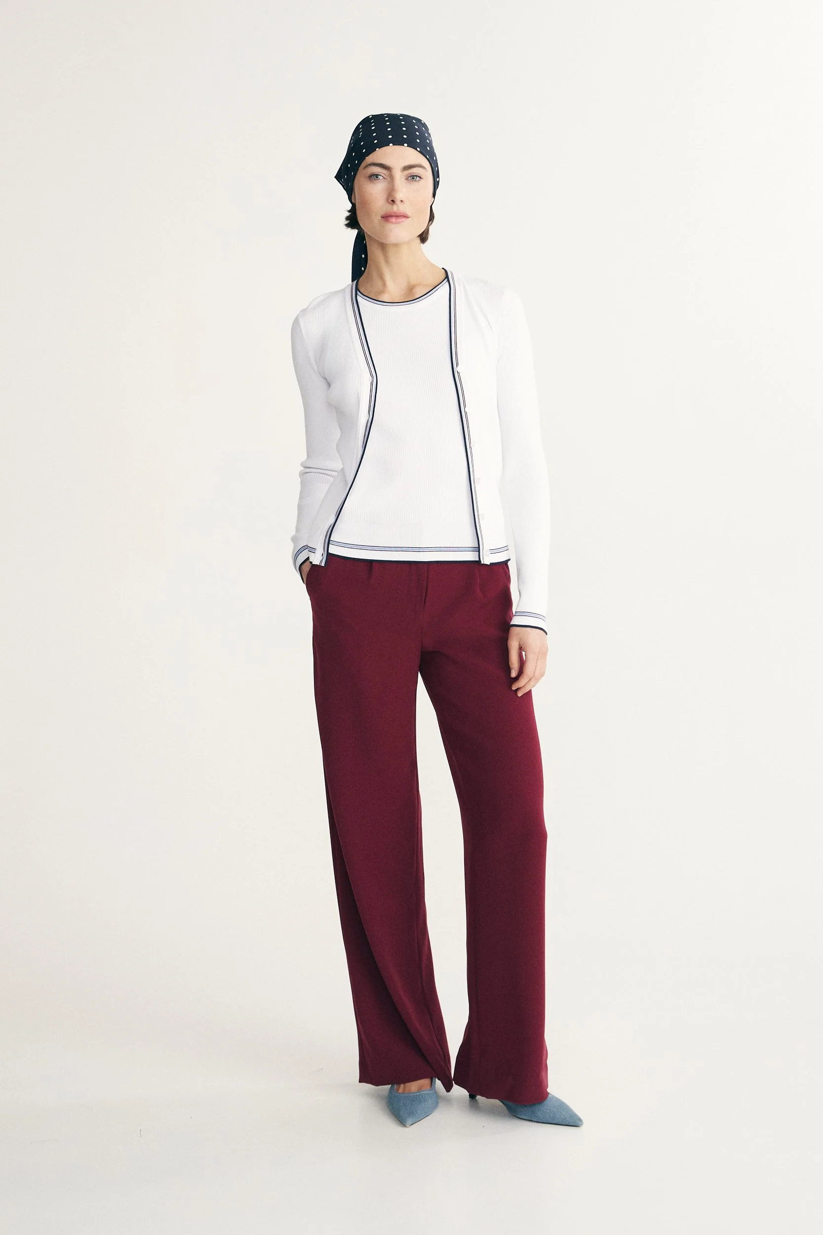 Cardigan with contrasting detail - Image 3